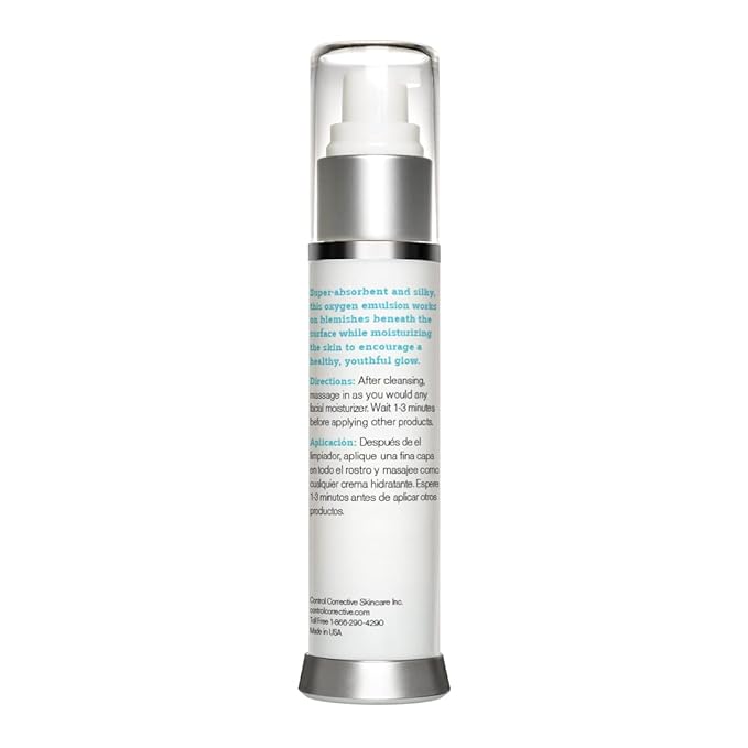 CONTROL CORRECTIVE SKIN CARE SYSTEMS O2 Med, 1.7 oz - Oxygen Emulsion & Hydrogen Peroxide, Moisturizing, Evens Complexion, Restore Youthful Skin, Reduces Breakouts