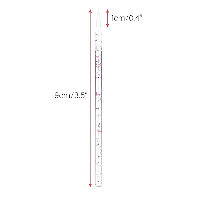 G2PLUS 100PCS Disposable Liner Brushes, Eyebrow and Liner Brush Applicator, Cosmetic Eye Wands for Lip Liners, Eye Makeup, Eyelashes and Detail Painting (Crystal Pink)