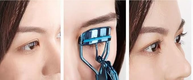 Blue Eyelash Curlers for Women Eyelash Curler with 4 Replacement Refill Pads Lash Curler Premium Quality Eye Lash Curler Makeup Eyelashes Tool to Curl and Lifted Lashes Eye