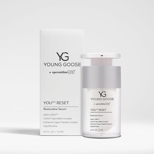 Young Goose, Youth Reset Serum | Cellular Regeneration and Repair | Improves Skin Texture | Promotes Skin Luminosity and Vibrancy - Travel Size 15ml