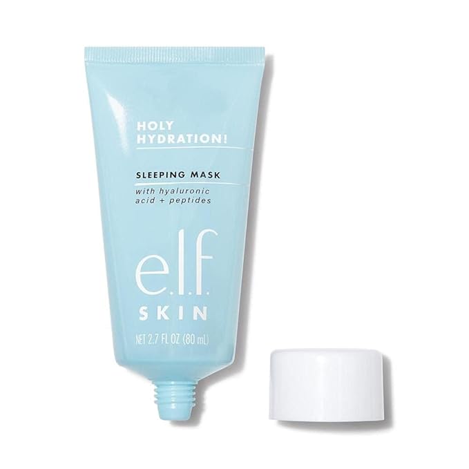 e.l.f. SKIN Holy Hydration! Sleeping Mask, Moisturizing & Plumping Dual-Use Sleep Or Rinse-Off Face Mask, Soothes Skin With A Creamy Formula