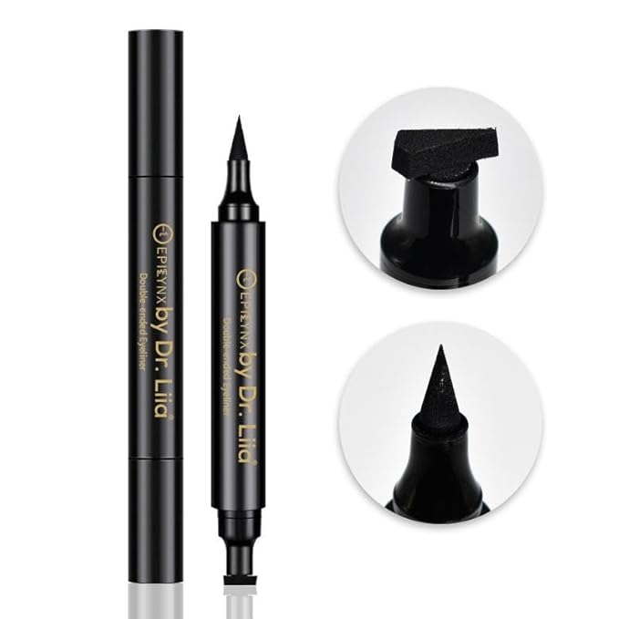 EPILYNX Waterproof Eyeliner - Double-Ended, Long-Lasting Liquid Eyeliner Pen with Precision Tip for Smooth Application - Smudge-Proof, Hypoallergenic, Vegan & Gluten-Free Eye Liner, 2mL Green
