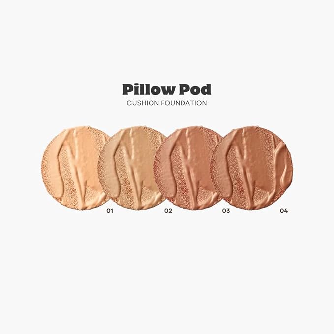 Beauty Pillow Pod Cushion Foundation Porcelain – Natural Matte Finish, Buildable Coverage, Paraben-Free, Portable Compact with Mirror and Puff,0.42 OZ /12G,pack of 1