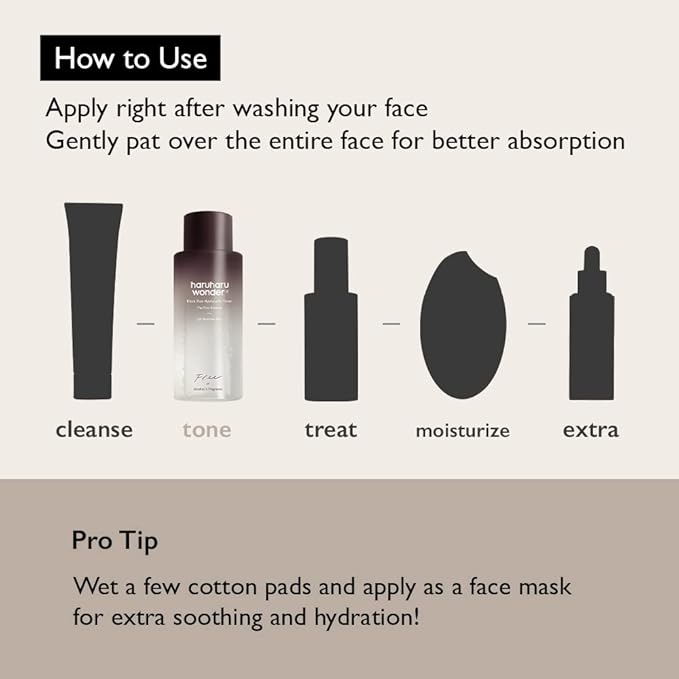 haruharu Wonder Black Rice Hyaluronic Toner for Sensitive Skin 5.1 fl.oz, Alcohol Free, Fragrance Free, Deep Hydration, Glass Skin, Korean Skincare, Vegan, Cruelty-Free