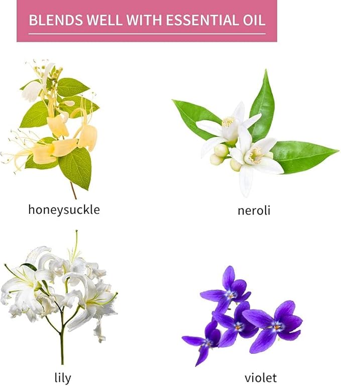 Sedbuwza Lotus Essential Oil, Pure Organic Lotus Fragrance Oil for Diffuser, Humidifier, Soap, Candle, Perfume