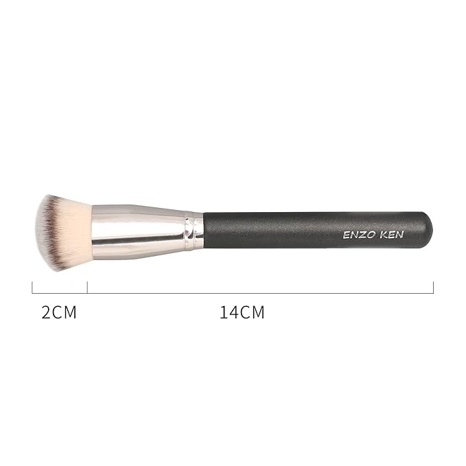 Cream Contour Brush for Cream Makeup, Angled Foundation Brush for Liquid Makeup, Liquid Foundation Brush, Foundation Makeup Brushes - Black, 170B