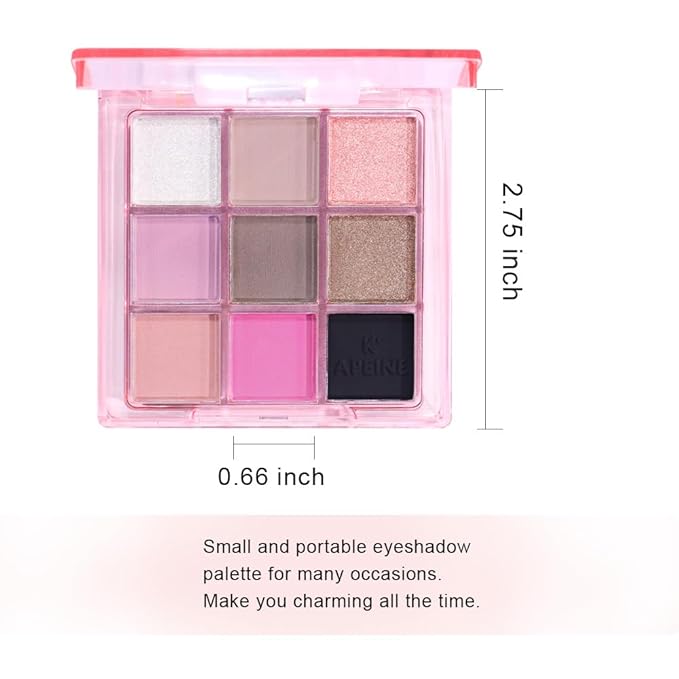 9 Color Eyeshadow Palette Makeup, Neutral Nude Matte Eye shadow & Shimmer Eyeshadow,Long Lasting Waterproof Eye shadow Makeup Palette for Women 01#