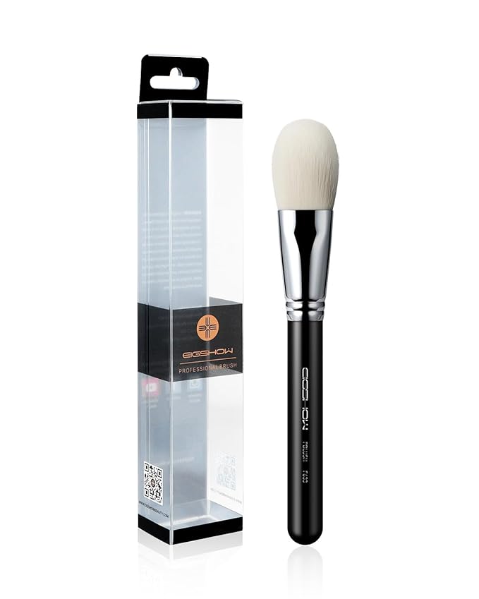 Blush Brush Setting Powder Liquid Blush Bronzer Brush for Ceram Loose Powder and Liquid Blush for Makeup Cheeks Synthetic Bristles Black (F633)