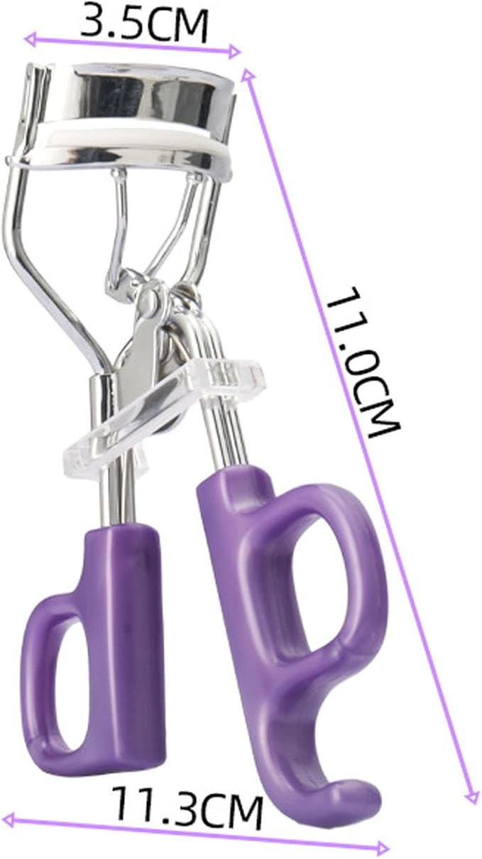 Eyelash Curler with Pads, Professional Eyelash Curler (Purple)