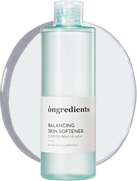 ONGREDIENTS Balancing Skin Softener | Trouble Care Facial Toner | Panthenol, Hyaluronic Acid, Heartleaf, Hydrating Balance Care for Dry, Sensitive Skin | Vegan, Korean Skin Care 250ml / 8.45 fl Oz