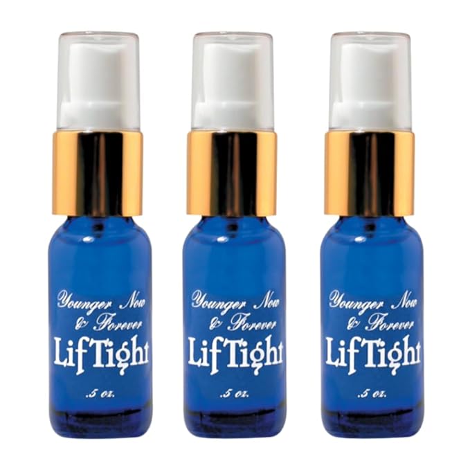 BioLogic LifTight Instant Face Lift Serum - Anti Aging Serum for Face & Instant Eye Lift – Reduces Wrinkles, Firms Sagging Skin, Smooths Crow’s Feet & Fine Lines in Minutes - 0.5 Fl Oz - Pack of 3
