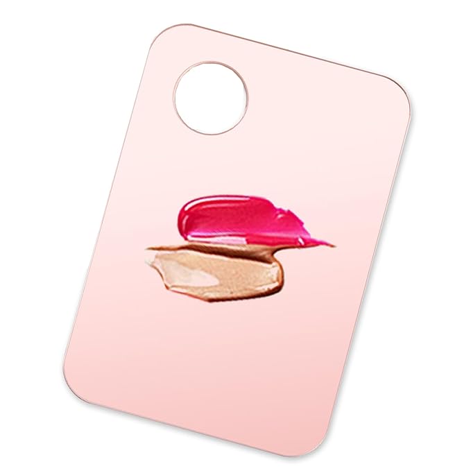 4 Pcs Makeup Mixing Tray Makeup Palette with Makeup Spatula Makeup Mixing Palette Foundation Palette for Eye Shadow Lipsticks Nail Art Beauty Salon (Pink and Transparent)