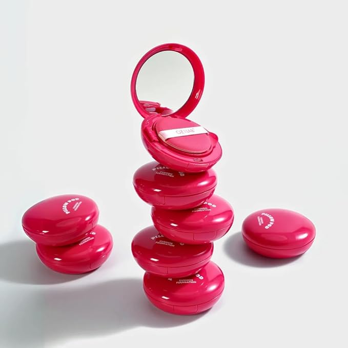 Beauty Pillow Pod Cushion Foundation Porcelain – Natural Matte Finish, Buildable Coverage, Paraben-Free, Portable Compact with Mirror and Puff,0.42 OZ /12G,pack of 1