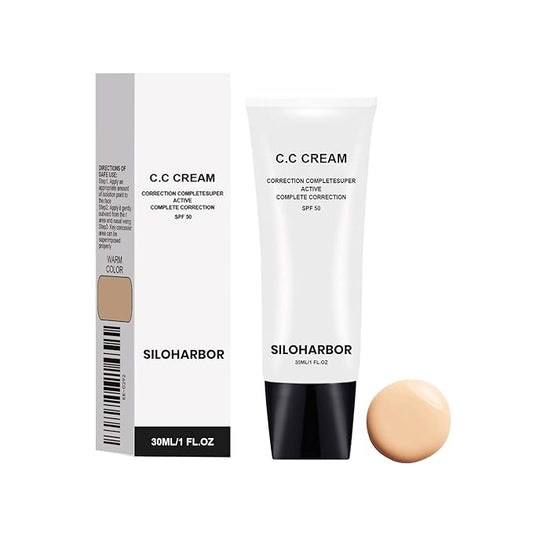 CC Cream for Older Women, CC Cream Self Adjusting for Mature Skin, Color Corrector & Lightweight, Satin Skin, Suitable for All Skin Types, 1 Fl Oz (Natural)