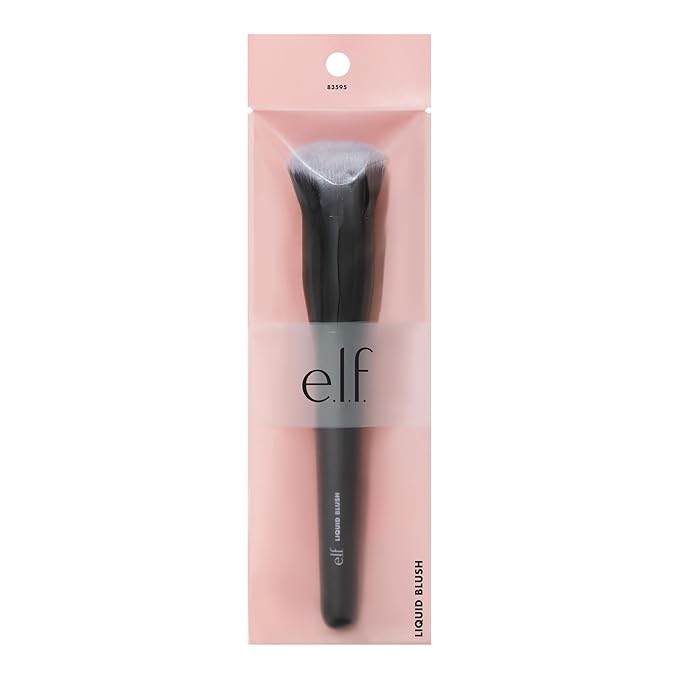 e.l.f. Camo Liquid Blush Brush, Angled Blush Brush Ideal For Applying & Blending Colors On Cheeks, Soft, Dense Bristles, Vegan & Cruelty-free