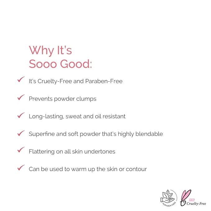 Elizabeth Mott Whatup Beaches Matte Bronzer Powder & Contour for Face, Long-Lasting Natural Sun-Kissed Bronzing Finish for All Skin Tones, Buildable Pressed Compact Makeup, Vegan & Cruelty-Free (10g)