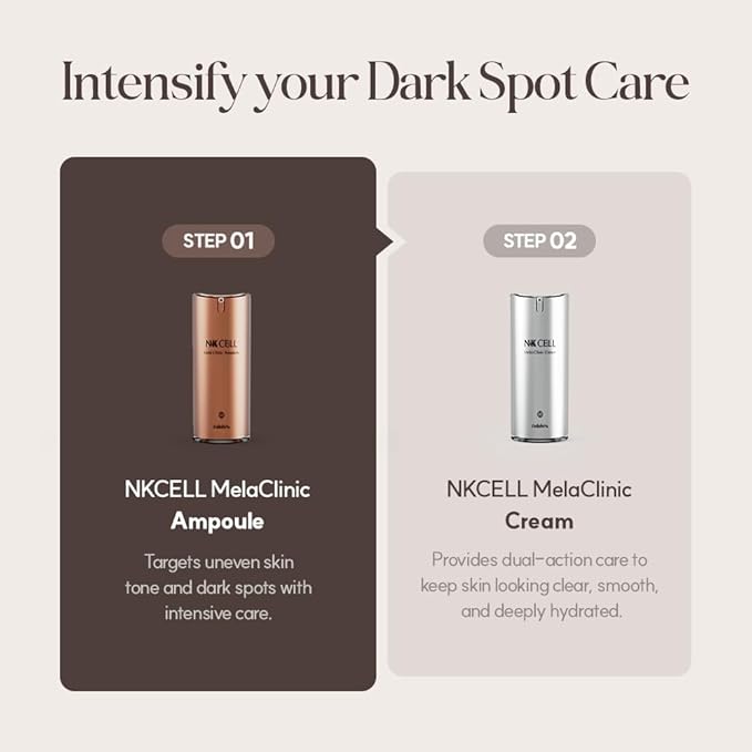 Mela Clinic Ampoule with NK Cell Technology, Skin Tone Care Serum with Tranexamic Acid, Glutathione & Bisabolol, 0.5 fl oz
