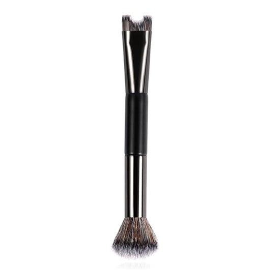 2 in 1 Nose Contour Brush, Dual-Ended U-Shaped Nose Sculpting & Blush Brush Precision Fluffy Contouring Brushes Perfect Defining Angled Cheek Bones, Highlight, Powder, Contour, Makeup Beginners