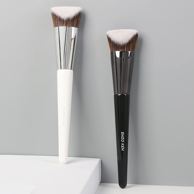Angled Foundation Brush for Liquid Makeup, Contour Foundation Brush, Cream Contour Brushes for Makeup, Pinnacle Foundation Brushes for Cream Foundation, Makeup Brushes for Foundation.