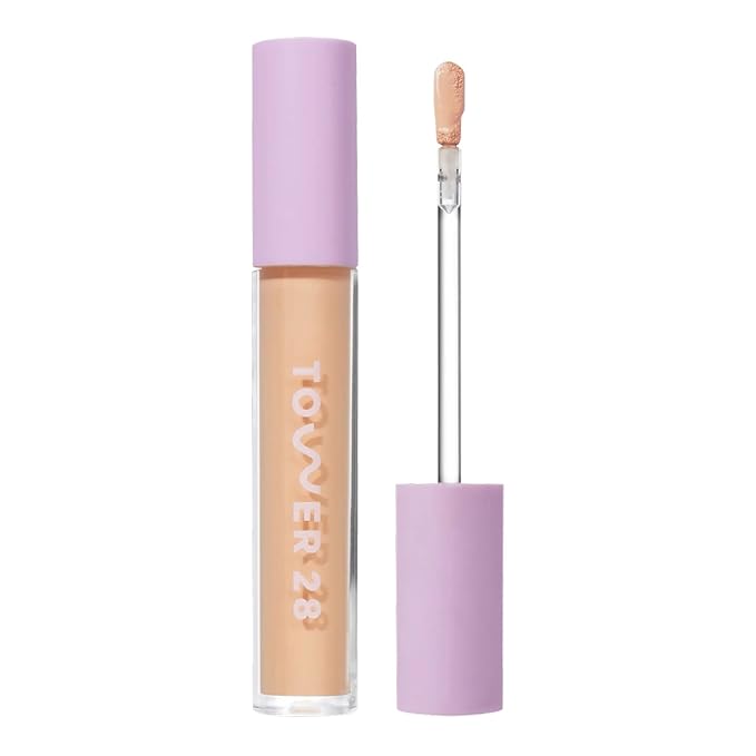 Tower 28 Beauty Swipe Serum Concealer - Hydrating Buildable Medium-Coverage Concealer with Skincare Benefits for Sensitive Skin - Shade 7.0 KTOWN, Medium with Cool Undertones, 0.22 Fl Oz