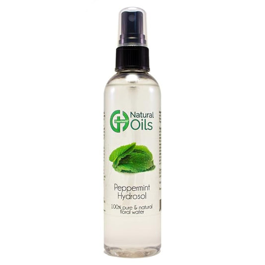 Peppermint Hydrosol (Floral Waters) - 4 fl oz Plastic Bottle w/Black Spray Cap - 100% natural - GreenHealth