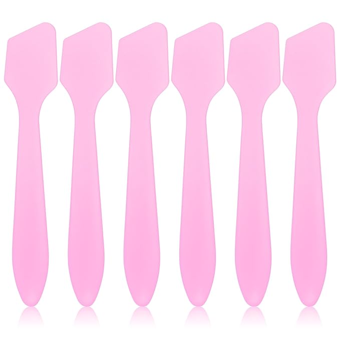Tbestmax 300 PCS Mini Cosmetic Spatulas 3.2" x 0.6" Disposable Makeup Spatulas, Plastic Spatulas Pink Facial Creams Skin Care Spatulas
