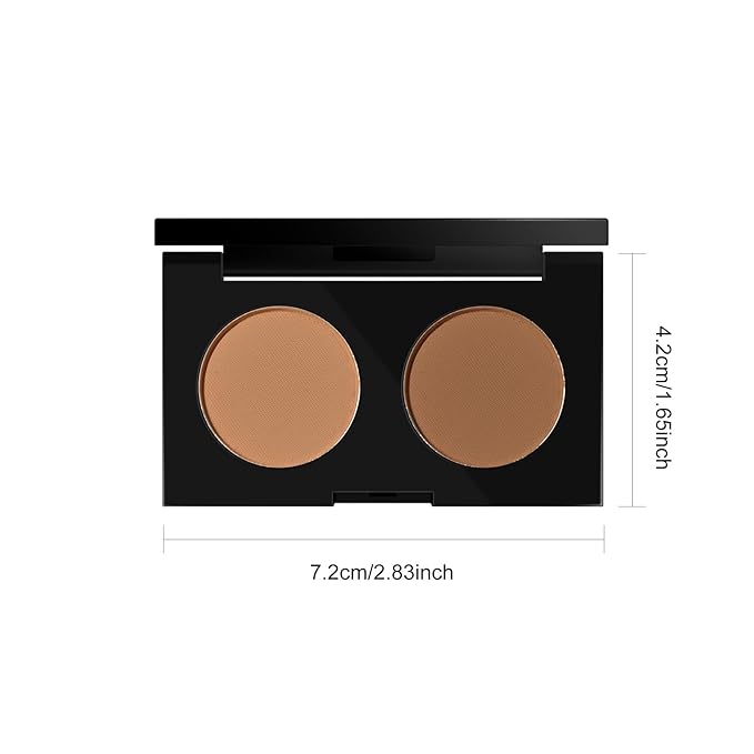 KYDA 2 Color Eyeshadow Palette, Taupe Brown and Matte Nude Eyeshadow Powder, Highly Pigment, Soft and Blendable Makeup for Daily Look -03