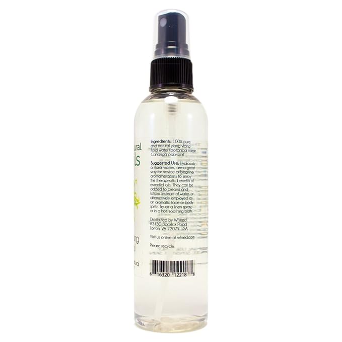 Ylang Ylang Hydrosol - 4 fl oz Plastic Bottle w/Black Spray Cap - 100% natural - GreenHealth