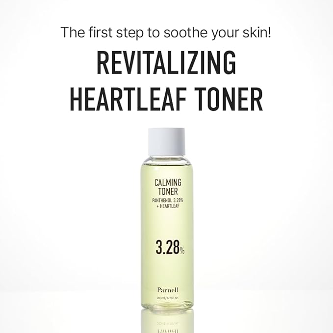 Parnell Panthenol 3.28% | 200ml / 6.76 fl.oz. | Heartleaf Calming Toner 200ml, Soothing Hydrating Toner, Korea Skin Care, Korea Beauty