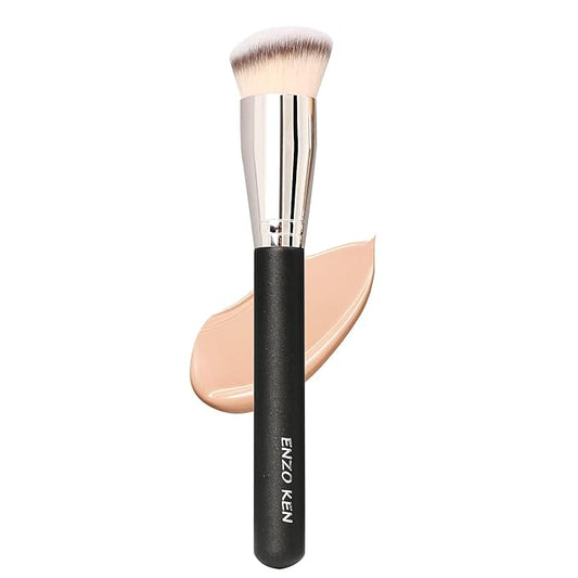 Cream Contour Brush for Cream Makeup, Angled Foundation Brush for Liquid Makeup, Liquid Foundation Brush, Foundation Makeup Brushes - Black, 170B