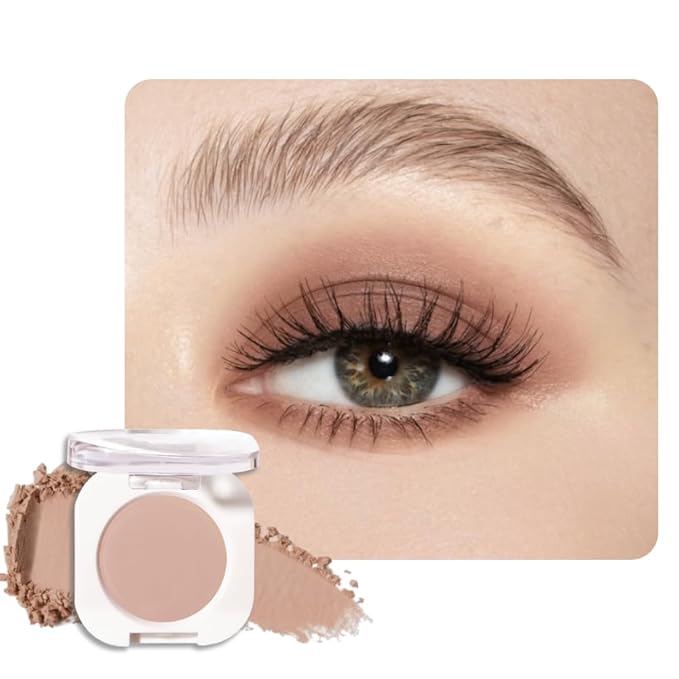 Rosy Brown Matte Single Eyeshadow, Lightweight Blendable Mini Eye Shadow for Older Women, Monochrome Eyeshadow Palette Makeup Pigmented Waterproof, Vegan & Cruelty-Free, 05