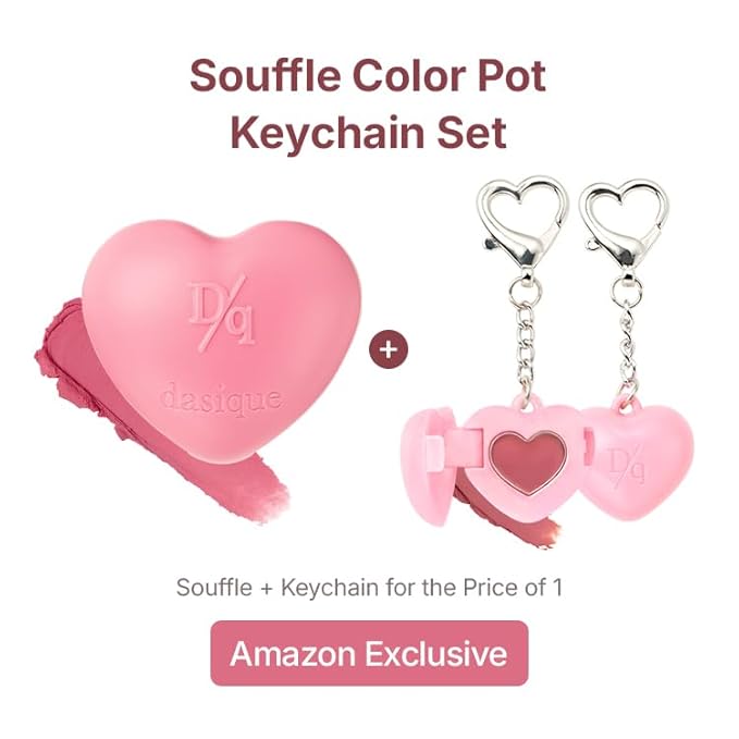 Dasique Souffle Color Pot Special Set #09 Haze Rosy- 0.22 Ounce Makeup Blush, Buildable, Built-In Mini Brush, Multi-Use For Cheek and Lip