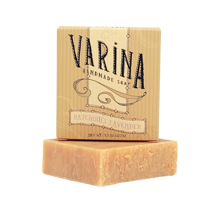 Patchouli Lavender Soap - Gentle Cleansing for Sensitive Skin, Earthy Scents - 3 Pack - Goat Milk Soap