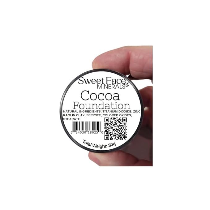 Cocoa Shade Foundation (30g Full Size Sifter Jar) Matte Mineral Makeup Loose Powder Foundation – Full Coverage, Natural Finish, Noncomedogenic, SPF 30