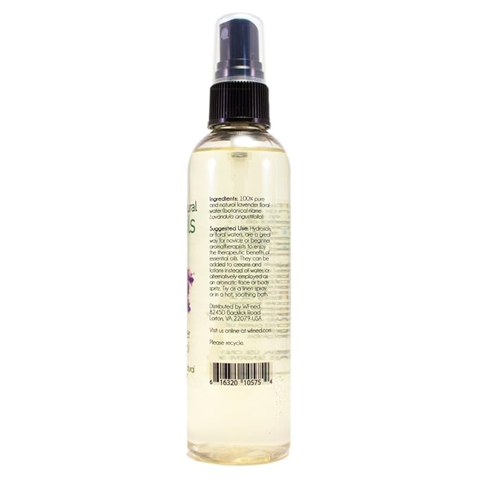 GreenHealth Lavender Hydrosol (Floral Water) - 4 fl oz Plastic Bottle w/Black Spray Cap
