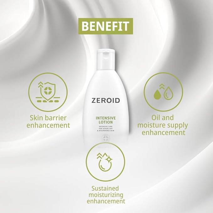 ZEROID | Intensive Lotion | Korean Body Care Moisturizer | Hand and Body Cream for Women and Men | Body Lotion for Dry and Sensitive Skin | Moisturizer for Extremely Dry Skin | 6.76 fl oz (200ml)
