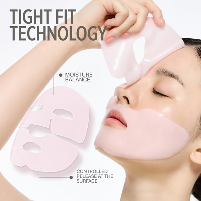 KEYTH LUCY PDRN GLOW COLLAGEN HYDROGEL MASK 4EA X 38G (1.34 OZ.) / Skin Elasticity Enhancement, Vitality Boosting, Nourishment & Soothing, Deep Hydration
