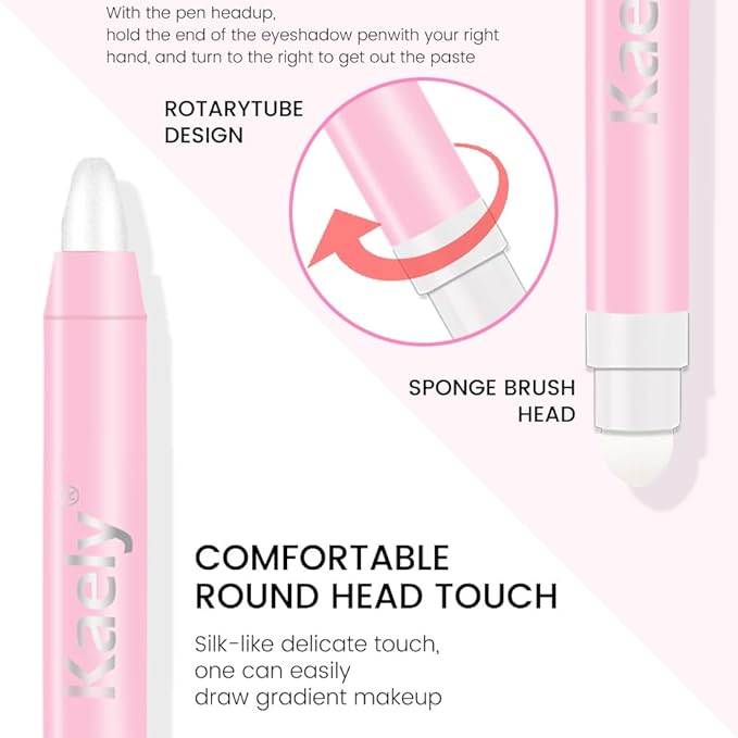 2-in-1 Cream Eyeshadow & Highlighter Stick, Waterproof Ivory White Shimmer Eye Shadow Pencil for Women, Long-Lasting Pigmented Makeup, sombras para ojos 01