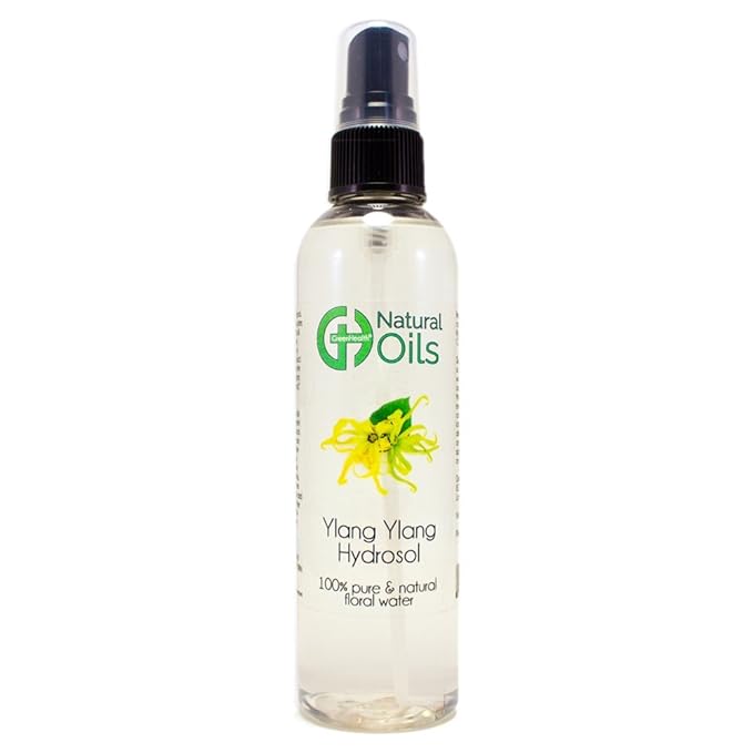 Ylang Ylang Hydrosol - 4 fl oz Plastic Bottle w/Black Spray Cap - 100% natural - GreenHealth