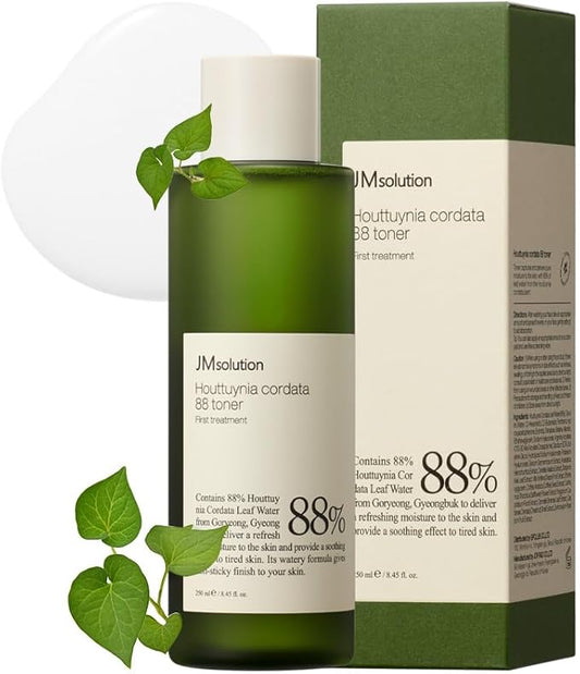 JMsolution Heartleaf 88 Toner - 88% Heart Leaf Water, Hydration and Soothing, Pore Care, Non-Sticky, Multi-Layer Absorption