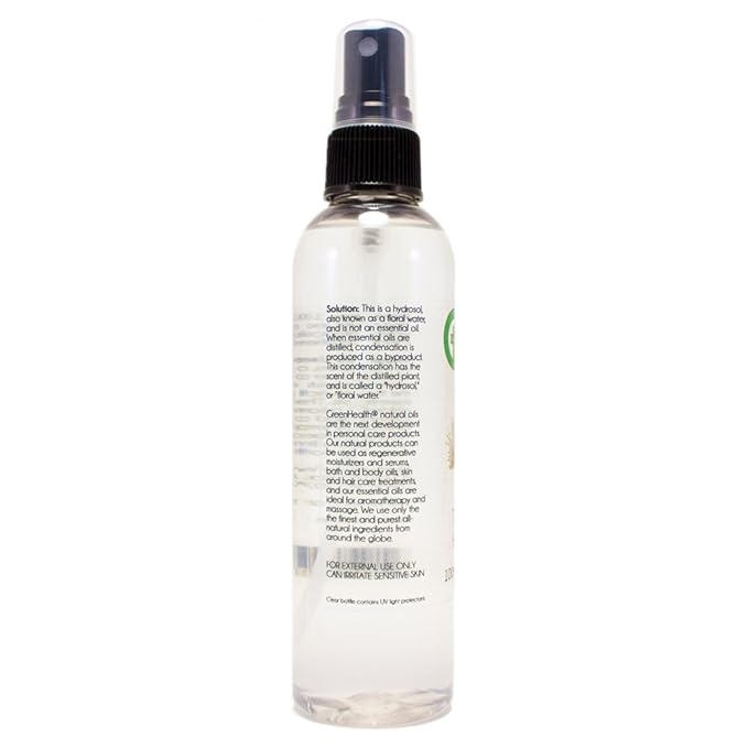 GreenHealth Tea Tree Hydrosol (Floral Water) - 4 fl oz Plastic Bottle w/Black Spray Cap - 100% natural