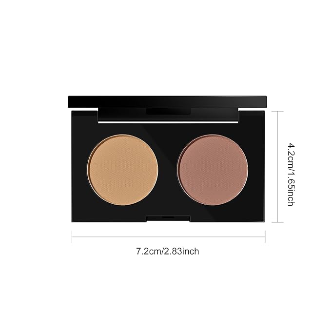 KYDA 2 Color Eyeshadow Palette, Taupe Brown and Matte Nude Eyeshadow Powder, Highly Pigment, Soft and Blendable Makeup for Daily Look -04