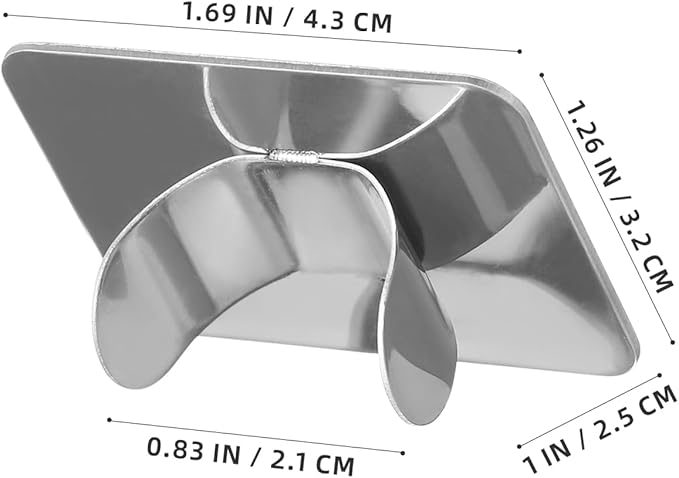 Frcolor 2PCS Nail Art Palette Stainless Steel Makeup Mixing Palette Ring Nail DIY Art Design Paint Color Mixing Palette Metal Tool