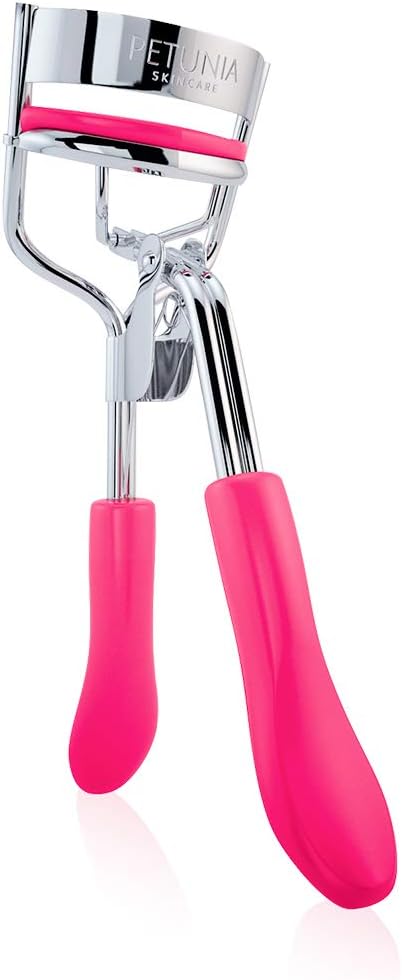 Silicone Eyelash Curler with Refill Pads & Satin Pouch Designed for No Pinching or Pulling and Perfect for Those with Straight Flat Lashes Wanting Dramatic Long Lasting Seamless Curls