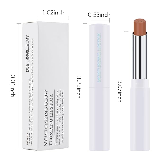 1Pcs Tinted Lip Balm Moisturizing Lipstick,Waterproof Hydrating Matte Lip Balm for Women,Creamy Natural Color Stain for Dry Lips,Soft Matte Finish with Subtle Scent (#01 Warm Orange Nude Brown)