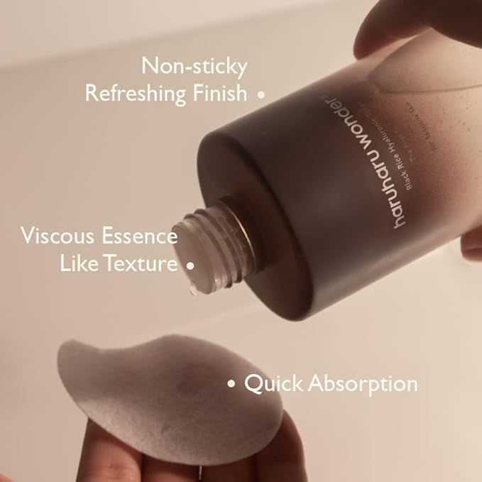 haruharu Wonder Black Rice Hyaluronic Toner for Sensitive Skin 10.1 fl.oz, Alcohol Free, Fragrance Free, Deep Hydration, Glass Skin, Korean Skincare, Vegan, Cruelty-Free