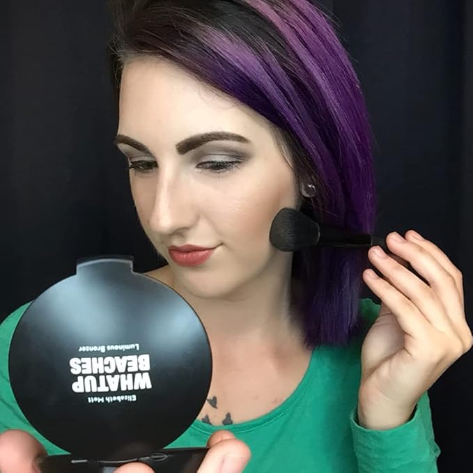 Elizabeth Mott Whatup Beaches Bronzer – Vegan & Cruelty-Free Face Powder for Contouring, Highlighting & Bronzing – Lightweight, Blendable Formula for a Sun-Kissed Glow – Luminous Glow Shade, 10g