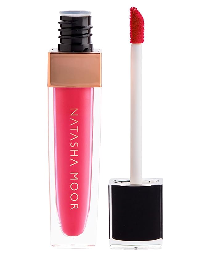 NATASHA MOOR: Molten Matte Liquid Lipstick - Long-Lasting, Hydrating, Matte Finish with Moisturizing Vitamin E - Waterproof, Kiss-Proof, Cruelty-Free - 12-Hour Stay Power - VIVACIOUS