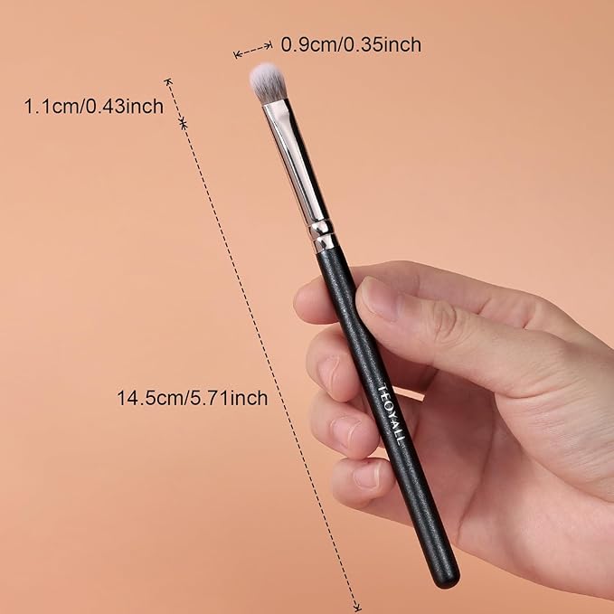 TEOYALL Eye Crease Brush, Soft Dense Synthetic Bristles Eyeshadow Brush Flat Concealer Brush For Powder Cream Concealer Highlight