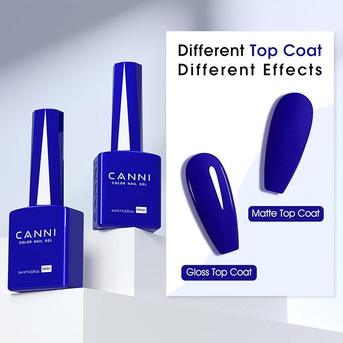 CANNI Royal Blue Gel Nail Polish – Classic Deep Navy Blue UV LED Soak Off High Gloss, Long Lasting Nail Polish Gel for Salon and Home Manicure